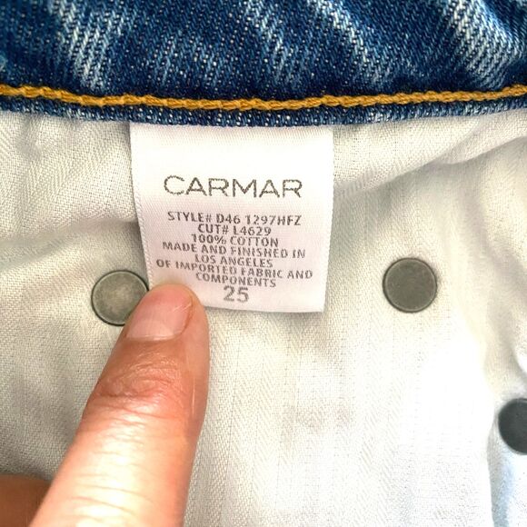 NWT Carmar Colin Half Zip Denim Mini Skirt Cotton Jean Womens  Sz 25 - Picture 9 of 11